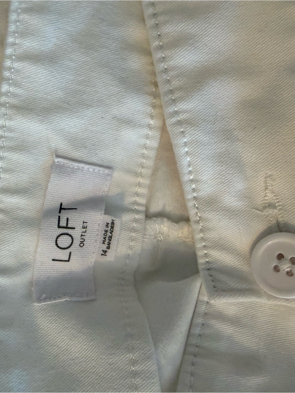 LOFT White Monroe Straight leg Ankle Pants - Picture 4 of 4